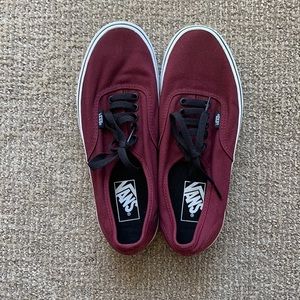Burgundy Vans - excellent condition Size 9